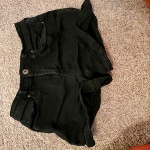 Black Jean shorts